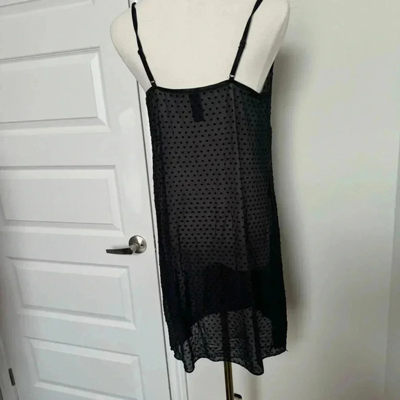Heart printed mesh lingerie slip  dress M - Picture 5 of 6